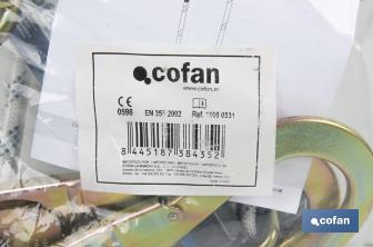 Cuerda trenzada bifurcada con absorbedor de energía | Conectores de acero incluidos | Conforme a EN 355:2002 - Cofan