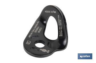 Placa de anclaje conforme a EN 795:2012 | Anclaje tipo A | Material: Acero | Resistencia: 23 kN | Fijación de Ø10,5 mm - Cofan
