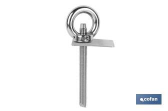 Punto de anclaje de acero inoxidable 304 | Resistencia: 23 kN | Conforme a EN 795:2012 | Ideal para trabajos verticales - Cofan