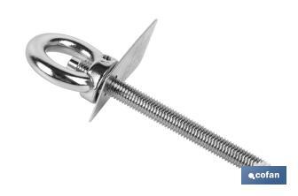 Punto de anclaje de acero inoxidable 304 | Resistencia: 23 kN | Conforme a EN 795:2012 | Ideal para trabajos verticales - Cofan