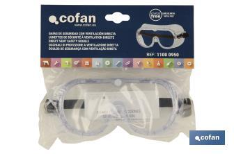 LUNETTES DE SÉCURITÉ À VENTILATION DIRECTE - Cofan