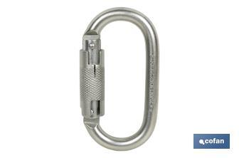 Mosquetón de seguridad con cierre Automático de 1/4 de vuelta | Resistencia: 25 kN | EN 362 | Clase B | Cat. lll - Cofan