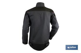 Chaqueta de Trabajo | Modelo Galileo | Material: 60% algodón y 40% poliéster | Color Gris/Negro - Cofan