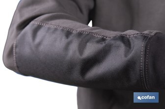 Sudadera de cuello con media cremallera | Color: gris y negro | Algodón y poliéster | Tejido ultra suave | Disponible desde la talla S hasta la XXXL - Cofan