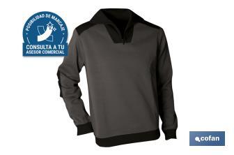 Half-Zip Sweatshirt with collar | Volta Model | Composition: 100% polyester | Different Colours - Cofan