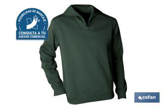 Half-Zip Sweatshirt with collar | Volta Model | Composition: 100% polyester | Different Colours - Cofan