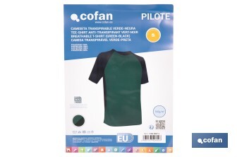 Camiseta técnica de trabajo | Tejido transpirable | Material: 100 % poliéster | Disponible en varias tallas y colores | Personalizable con tu logo - Cofan