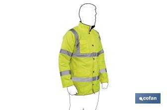 High visibility parka | Available sizes from S to XXXL | Yellow - Cofan