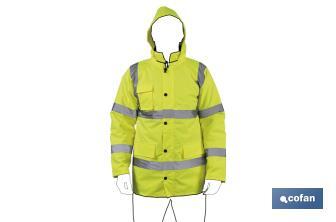 High visibility parka | Available sizes from S to XXXL | Yellow - Cofan