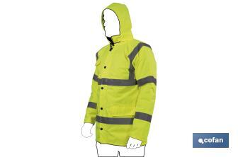 High visibility parka | Available sizes from S to XXXL | Yellow - Cofan