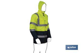 High visibility parka | Available sizes from S to XXXL | Yellow and blue - Cofan