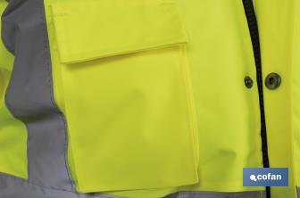 High visibility parka | Available sizes from S to XXXL | Yellow and blue - Cofan