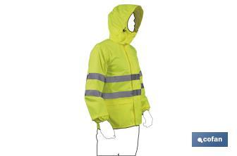 Casaca Impermeável de Alta Visibilidade | Talhas desde a S até a XXXL | Cor Amarelo - Cofan