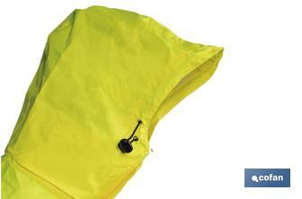 High-visibility waterproof jacket with zip fastener | Yellow and blue | Available from size S to XXXL - Cofan
