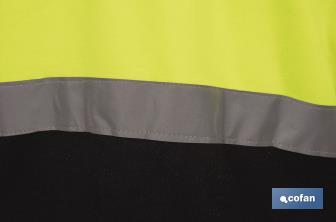 Casaco polar de alta visibilidade | Fecho de correr | Amarelo e azul | Disponível do tamanho S ao XXXL - Cofan