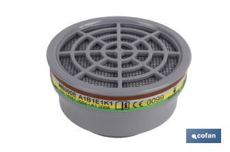 Filters of type A.B.E.K1 for silicone mask with double filter M6000E - Cofan