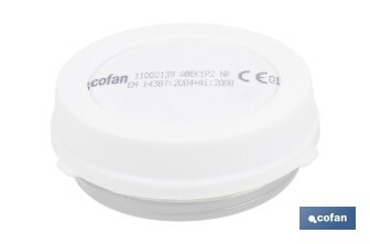 Set de filtro combinado: 2 filtros A1B1E1K1 + 10 Prefiltros P2 NR | Protección respiratoria de alta eficacia - Cofan