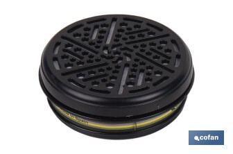 Set de filtro combinado: 2 filtros A1B1E1K1 + 10 Prefiltros P2 NR | Protección respiratoria de alta eficacia - Cofan
