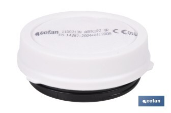 Set de filtro combinado: 2 filtros A1B1E1K1 + 10 Prefiltros P2 NR | Protección respiratoria de alta eficacia - Cofan