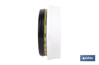 Set de filtro combinado: 2 filtros A1B1E1K1 + 10 Prefiltros P2 NR | Protección respiratoria de alta eficacia - Cofan