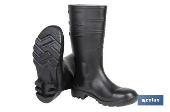 Bota de Agua | Alta de Seguridad S-5 | Color Negro | Fabricada PVC - Cofan