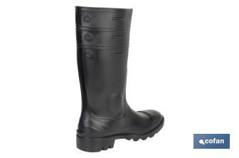 Regenstiefel mit Stahlkappe und -sohle (Schwarz) - Cofan