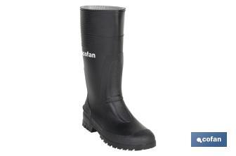 Hohe Regenstiefel aus PVC (Schwarz) - Cofan