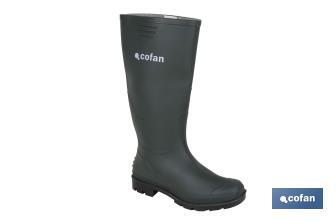 Bota de Agua | Alta | Fabricada PVC | Cor Verde | Forro Interior de Malha - Cofan