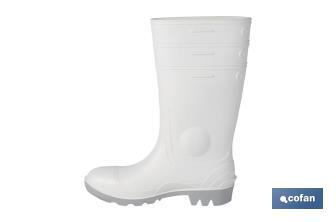 Bota de água | Alta de Segurança S-4 | Cor Branca | Biqueira de aço | Fabricada em PVC-nitrilo - Cofan