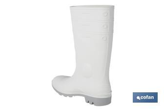 Bota de água | Alta de Segurança S-4 | Cor Branca | Biqueira de aço | Fabricada em PVC-nitrilo - Cofan