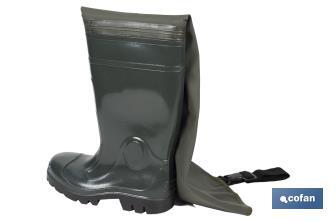 Bota de água até à coxa | Fabricada em PVC | Cor Verde | Leve e Impermeável - Cofan