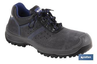 Split Suede Work Shoes | Grey | Security S1P+SRC | Myron Model | Light Carbon Toe Cap - Cofan