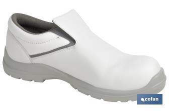 Mocassin de Sécurité S2 SRC | Pointures du 35 au 47 en Couleur Blanche | Chaussures de Travail Modèle White Fox - Cofan