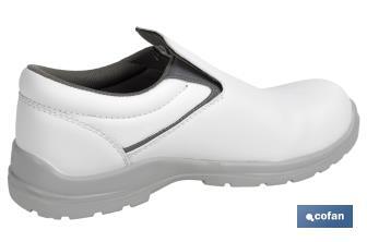 Mocasín de Seguridad S2 SRC | Tallas desde la 35 a la 47 en Color Blanco | Zapato de Trabajo Modelo White Fox - Cofan