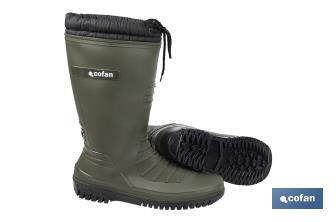 Botas de agua verdes con forro polar | Tallas desde la 36 hasta la 47 - Cofan