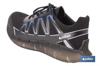 Zapato de seguridad deportivo S2 Wings Bolt | Sin metal | Puntera de composite | Suela antideslizante | Disponible desde la talla 35 hasta la 47 - Cofan