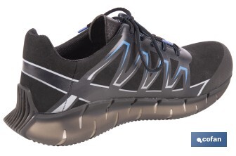 Zapato de seguridad deportivo S2 Wings Bolt | Sin metal | Puntera de composite | Suela antideslizante | Disponible desde la talla 35 hasta la 47 - Cofan