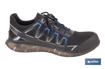 Zapato de seguridad deportivo S2 Wings Bolt | Sin metal | Puntera de composite | Suela antideslizante | Disponible desde la talla 35 hasta la 47 - Cofan