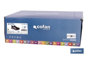 Zapato de seguridad deportivo S2 Wings Bolt | Sin metal | Puntera de composite | Suela antideslizante | Disponible desde la talla 35 hasta la 47 - Cofan