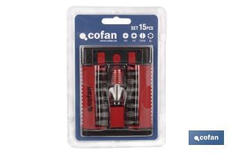 Kit of 1/4" bits - Cofan