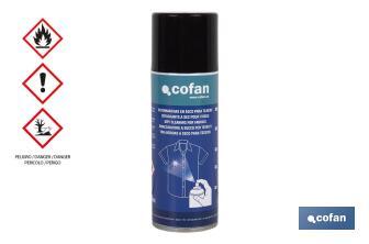 Spray Détachant pour tissus 200 ml | À base de dissolvant | Il absorbe et dissout - Cofan