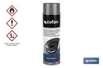 Limpador de travões e embraiagens 500ML | Limpa os travões eliminando óleo, massas e sujidades - Cofan