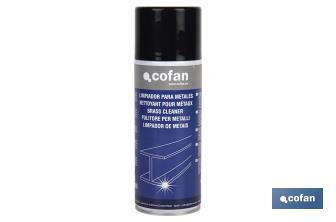 Nettoyant pour acier inoxydable 400 ml | Nettoyant pour tous les types de métaux | Propriétés antioxydantes et anti-poussière - Cofan