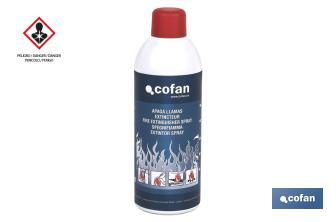 Apagallamas en spray 300 ml | Mini extintor casero | Aerosol contra incendios doméstico - Cofan
