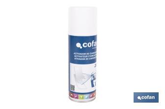 Cyanoacrylate activator spray 210ml | Ideal for porous surfaces | Bounds easily and firmly fragile parts - Cofan