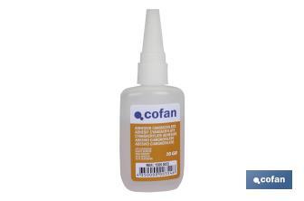 Adhesivo cianoacrilato 20 g | Pegamento instantáneo de cianoacrilato transparente | Multiusos - Cofan