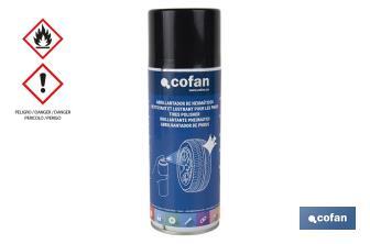 Abrillantador de neumáticos en spray 400 ml | Para ruedas de coche | Efecto duradero - Cofan