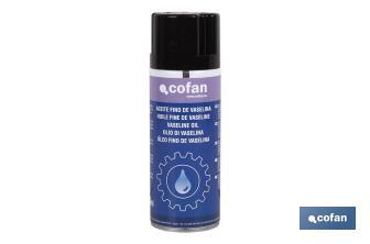 Aceite fino de vaselina incoloro 400 ml | Lubricante sin materiales pesados | Inhibe la corrosión y alarga la vida útil - Cofan