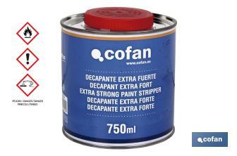 Decapante | Extra Fuerte | Envase 750 ml | Apto para Todo Tipo de Pinturas y Barnices | No contiene Cloruro de Metileno - Cofan