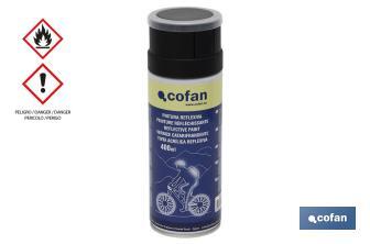 Tinta Acrílica Reflexiva | Embalagem de 400 ml | Fluorescente | Poder Luminoso em Superfícies Blancas - Cofan